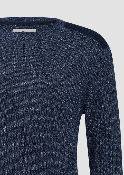 Produktbild s.Oliver Strickpullover Pullover aus Moulinégarn mit Schultereinsätzen (M)