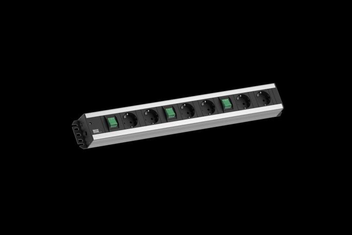 Actual product image Bachmann Craftsman strip 6x earthing contact 3x switch 2m (6x, CEE 7/3, 2 m)