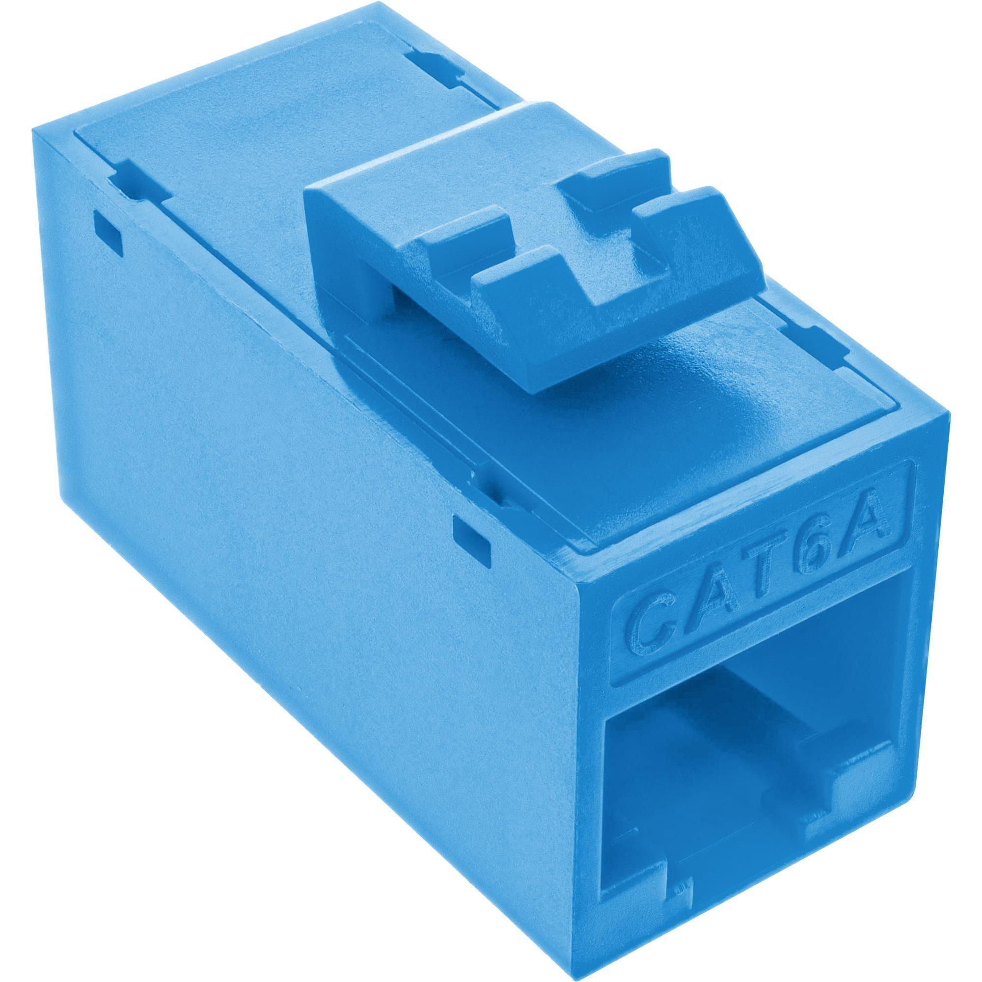 InLine 8er Pack  Keystone RJ45 Buchse/Buchse, ungeschirmt, Cat.6A, blau (Keystone Modul), Netzwerk Zubehör