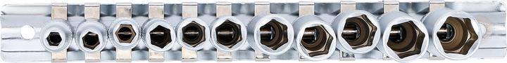 Produktbild BGS Steckschlüssel-Einsatz-Satz Sechskant, tief 6,3 mm (1/4") Zollgrössen 11-tlg. (1/4")
