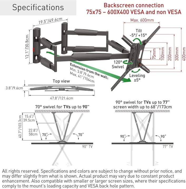 Produktbild Barkan BM466XP (Wand, 90", 60 kg)