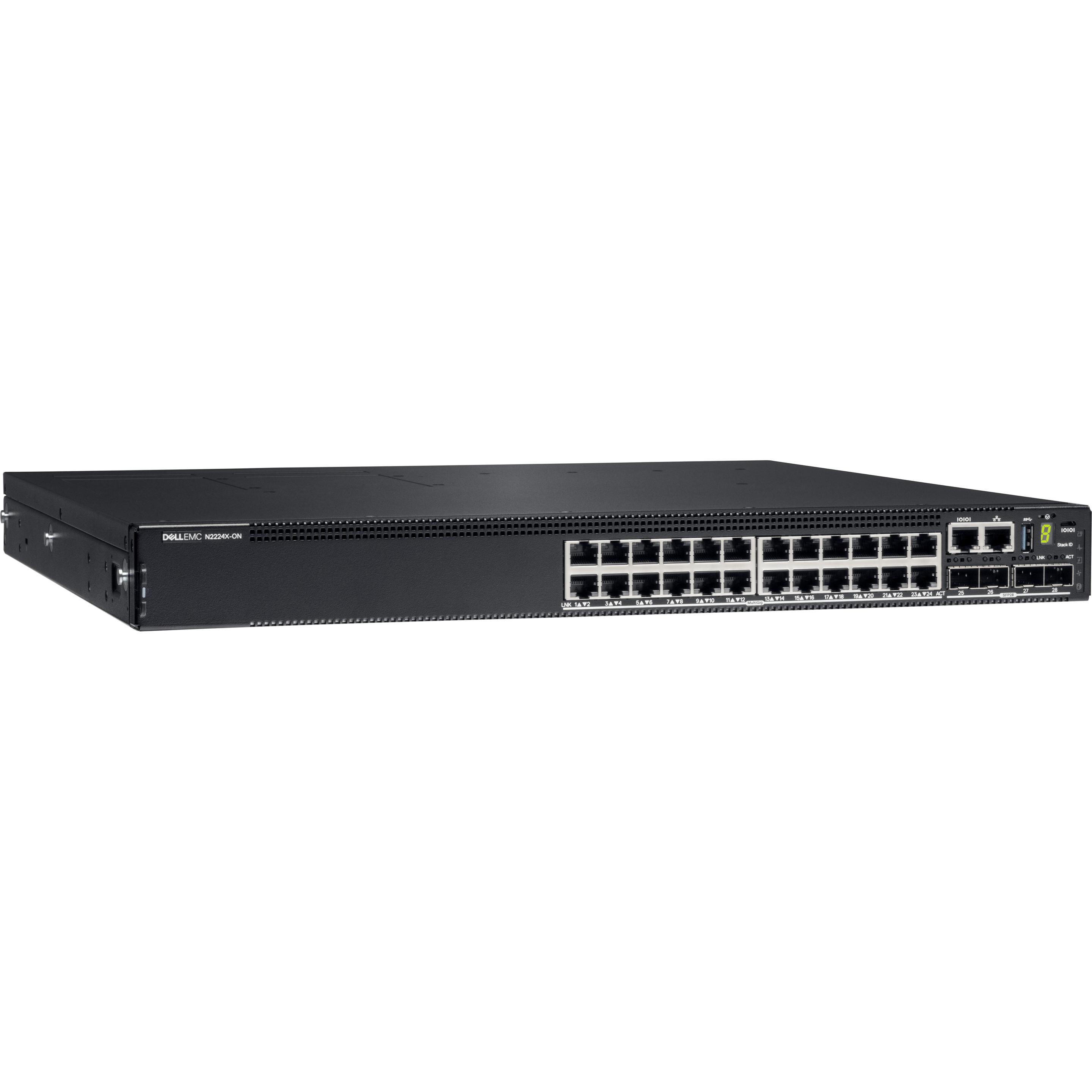 Dell EMC PowerSwitch N2200-ON Series N2224X-ON (30 Ports), Netzwerk Switch, Schwarz
