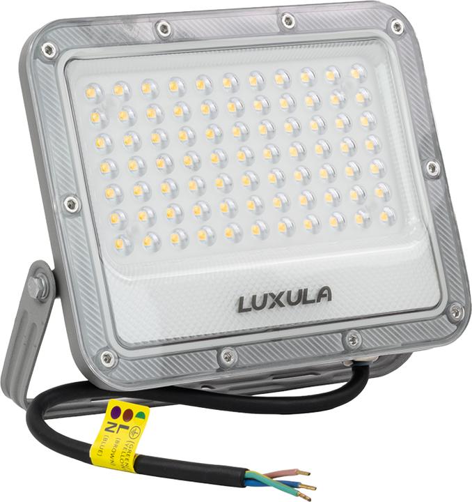 Produktbild Luxula LED-Fluter, EEK: E, 50W, 6500lm, 4000K, IP65, grau (6500 lm, IP65)