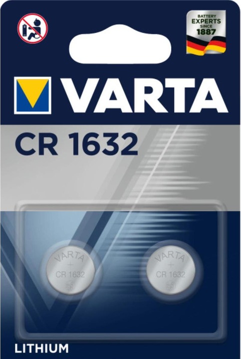 Actual product image Varta Batteries Electronics CR1632 Lithium button cells (2 pcs., CR1632)