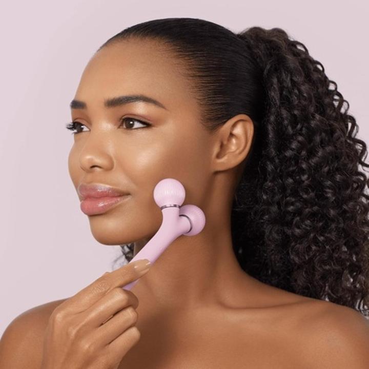 Actual product image Konjac Sponge Roller soniczy do twarzy 4w1 Geske z Aplikacją (różowy)