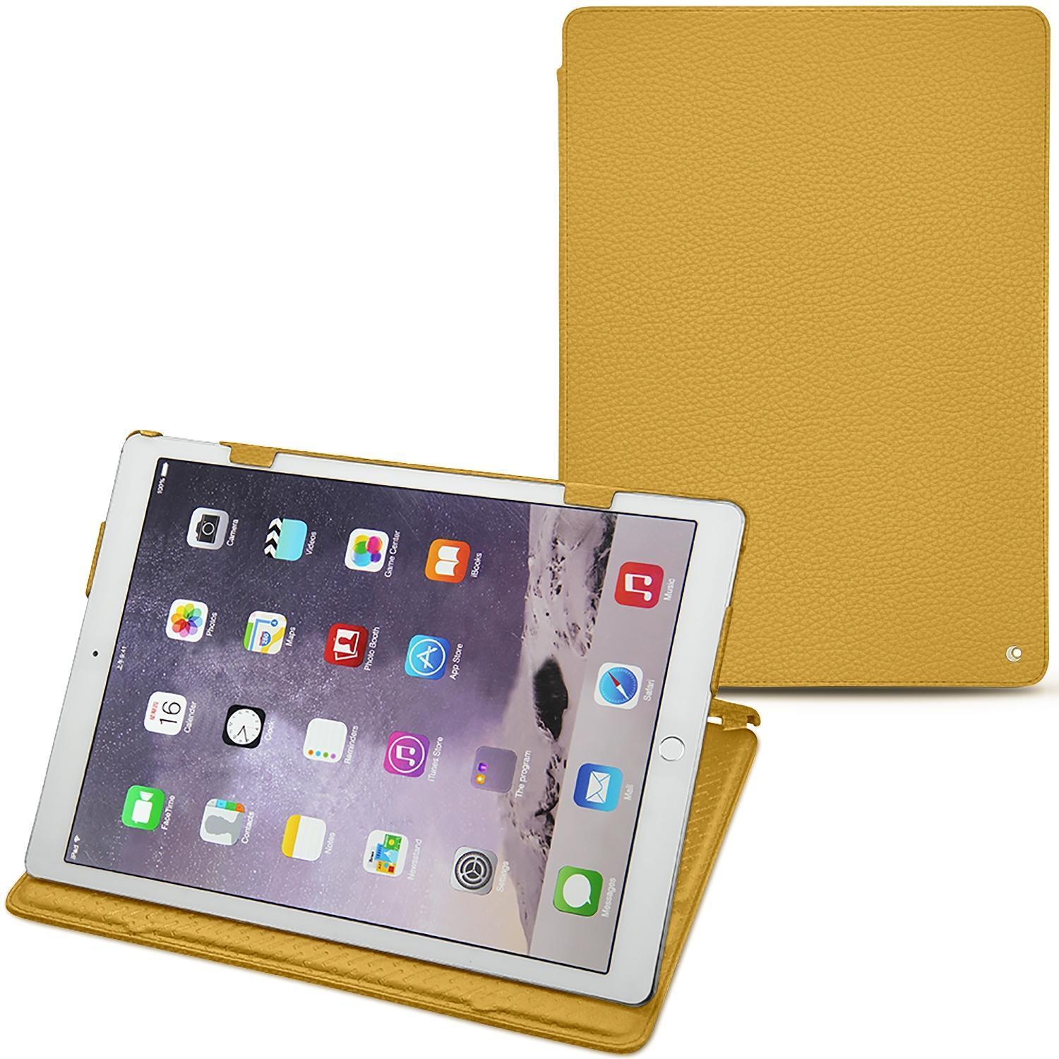 Noreve Lederschutzhülle horizontal (iPad Pro 12.9), Tablet Hülle, Gelb