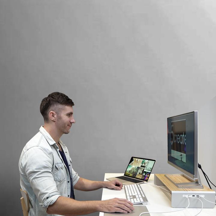 Productafbeelding j5Create Houten Monitorstandaard Met Docking (USB-C, 1 portie)