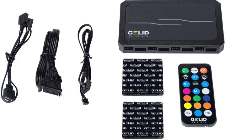 Image du produit Gelid Solutions Amber 8 Pro Ventilateurs et contrôle ARGB - 8x PWM & 10x ARGB connecteurs (8 Ventilateur)