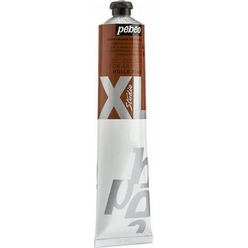 Pebeo, Künstlerfarbe + Bastelfarbe, XL Feine Ölfarben (Venedig-Orangegelb, 200 ml)
