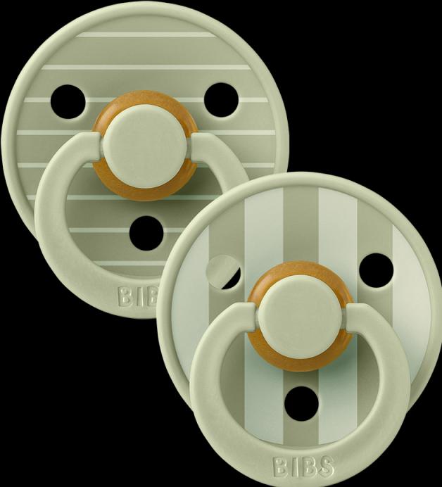 Immagine prodotto Bibs Studio Nuggi Colour 2 PACK Latex Round 0-6m Pin Sage Mix (2 x, fino a 6 M.)