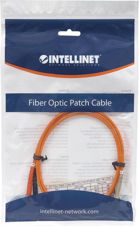 Actual product image Intellinet Fiber optic connection cable LC/ST Multimode OM1 (1 m)