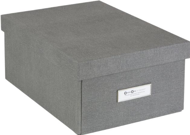 Produktbild Bigso KARIN Aufbewahrungsbox Grau Canvas (23 cm, 1x)
