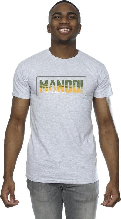 Actual product image Star Wars Mens The Mandalorian Mando Cutout T-Shirt (S)
