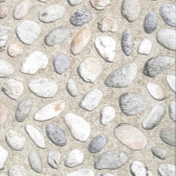 Produktbild Douceur D'intérieur Moderne Klebefolie mit Kieselsteinmuster, grau – Hochwertige Dekofolie, selbstklebend, 45cmx200cm (200 x 45 cm)