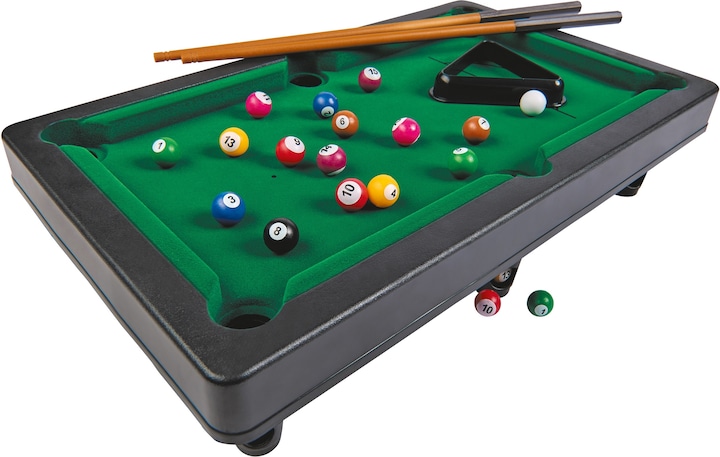 Image du produit Noris 606167704 Billard et snooker avec 2 queues, 16 boules de billard et 17 boules de snooker et triangle