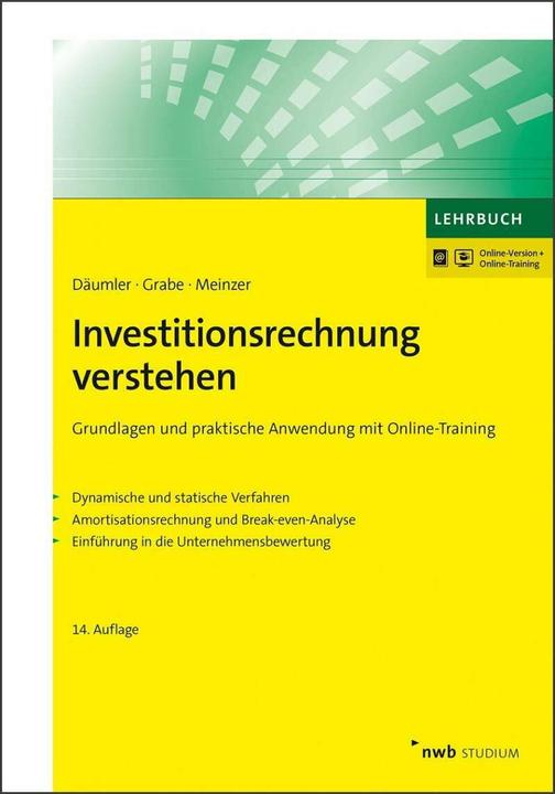 Produktbild Investitionsrechnung verstehen (Deutsch, Christoph R. Meinzer, Jürgen Grabe, Klaus-Dieter Däumler, 2019)