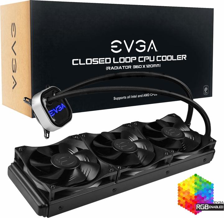 EVGA CLC 360 Liquid Water CPU Cooler RGB LED Cooling