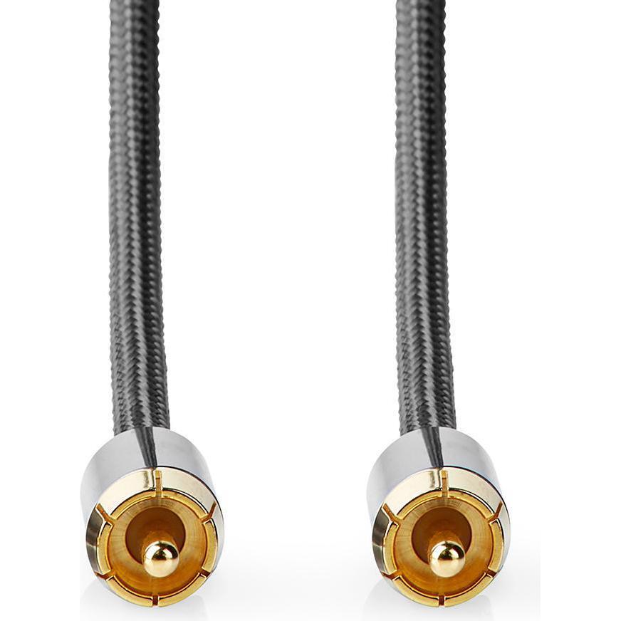 Thumbnail - Nedis Subwoofer Kabel - RCA - Vergoldet - 5 m - rund - Metal - Anthrazit (5 m), Audio Kabel