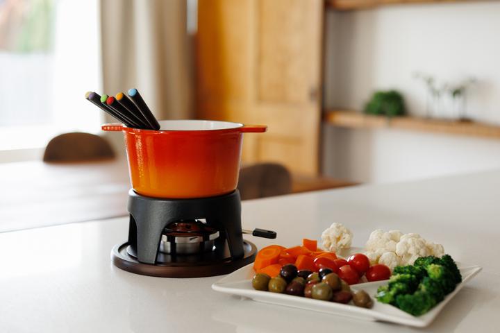 Image du produit Swissmar Set à fondue Sierra 11 pièces, orange (Fondue bourguignonne)