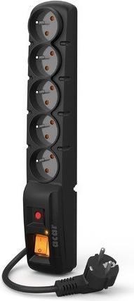 Actual product image Acar F5 Extension Cable 5 AC Outputs Indoor (1.50 m, CEE 7/5)