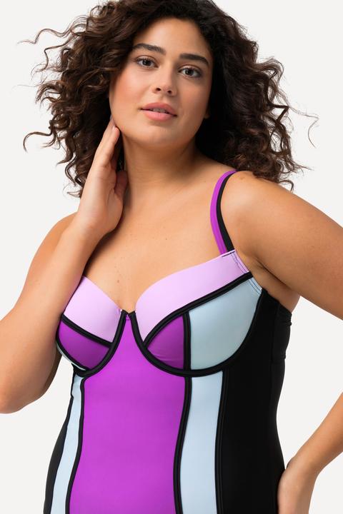 Immagine prodotto Ulla Popken Costume da bagno con coppe morbide, ferretto, spalline regolabili e materiale riciclato (52)