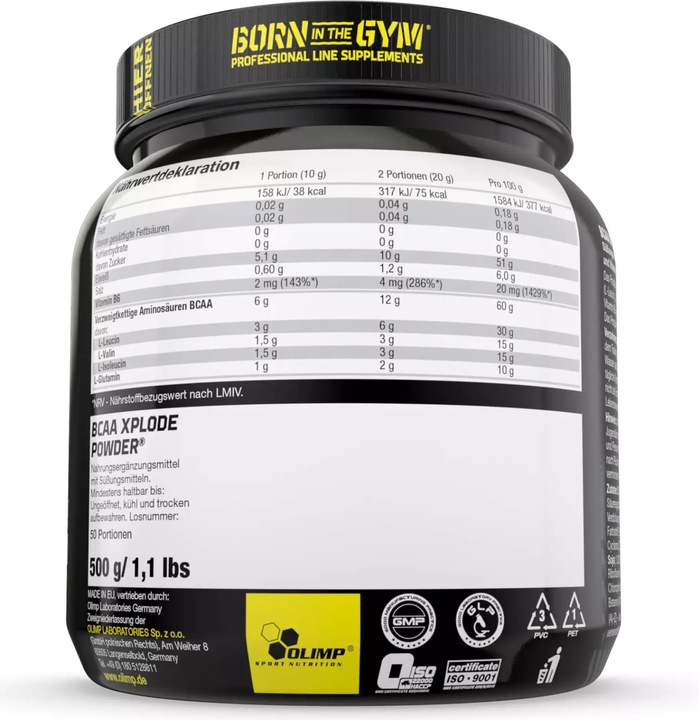Actual product image Olimp Sport Nutrition BCAA Xplode (500g can) (Pineapple, 1 pcs., 500 g)