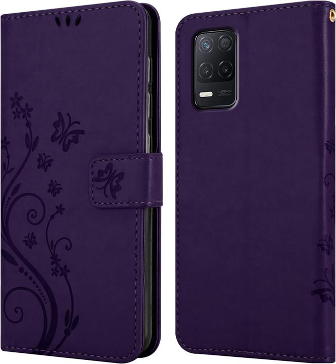 Image du produit Cadorabo Housse Flower Book pour Realme 8 5G / V13 / Q3 / Q3i / Narzo 30 5G (Realme Narzo 30 5G, Realme Q3i 5G, Realme V13)