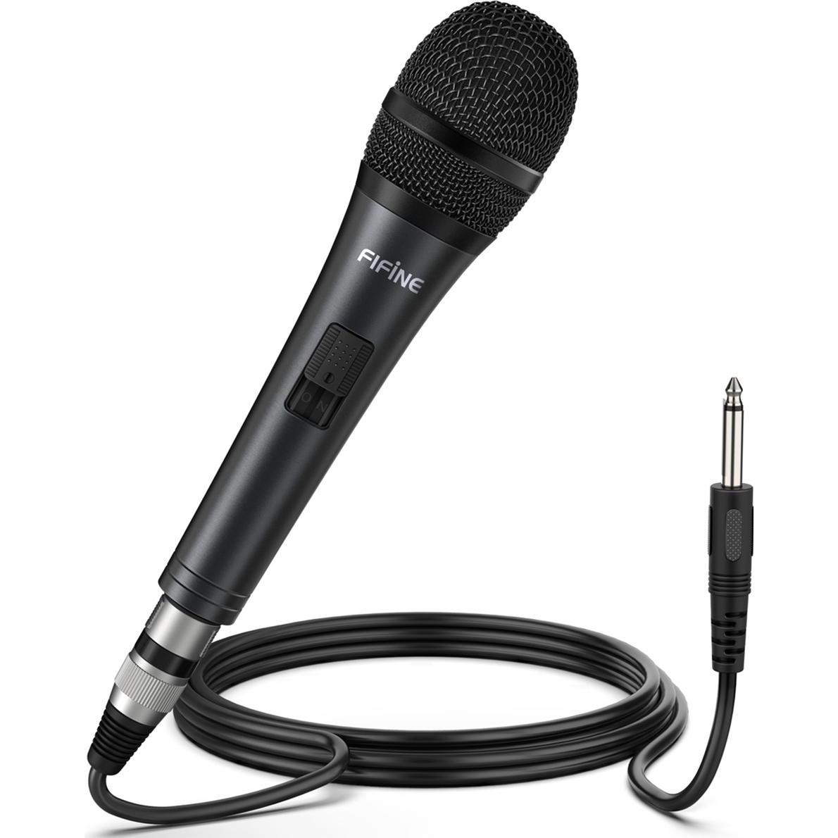 Fifine Mikrofon Mikrofon dynamiczny wokalny K6 (czarny), Microfono