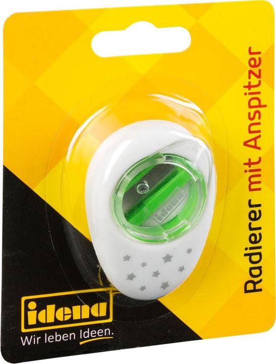 Actual product image Idena Eraser 2in1 with sharpener, 3 colours