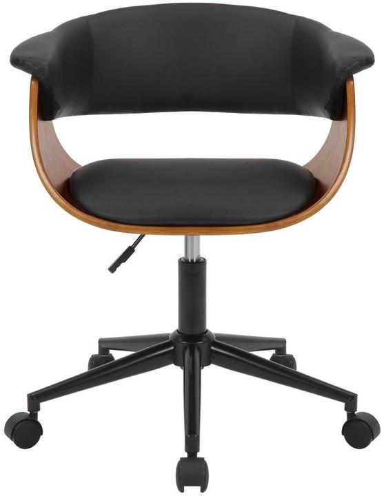 Actual product image Swisshandel24 Bruce office chair imitation leather, walnut/black (43 - 53 cm)