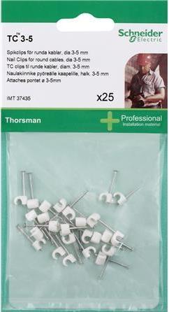 Schneider Electric Clips TC 3-5 1,2x20 white - 25 pieces- In a bag for DIY
