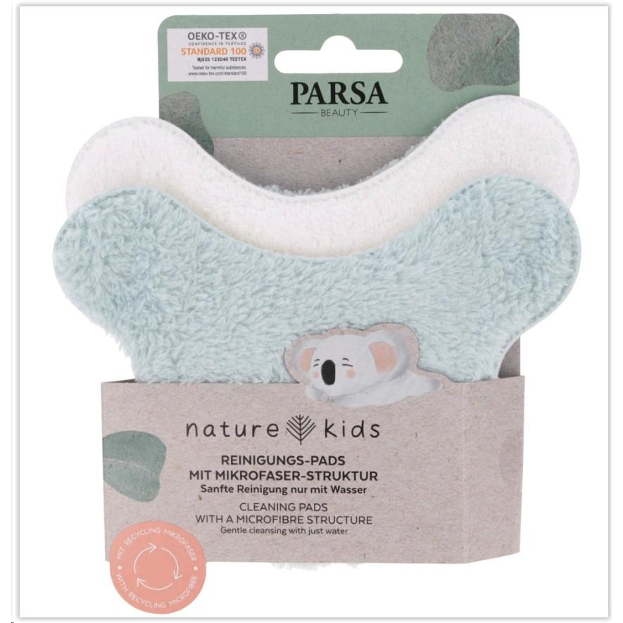 Thumbnail - Parsa Beauty, Babykörperpflege, PARSA Nature Kids Mikrofaser Pads Koala, weiss, lachs Recyceltes Mikrofaser OEKO-Tex
