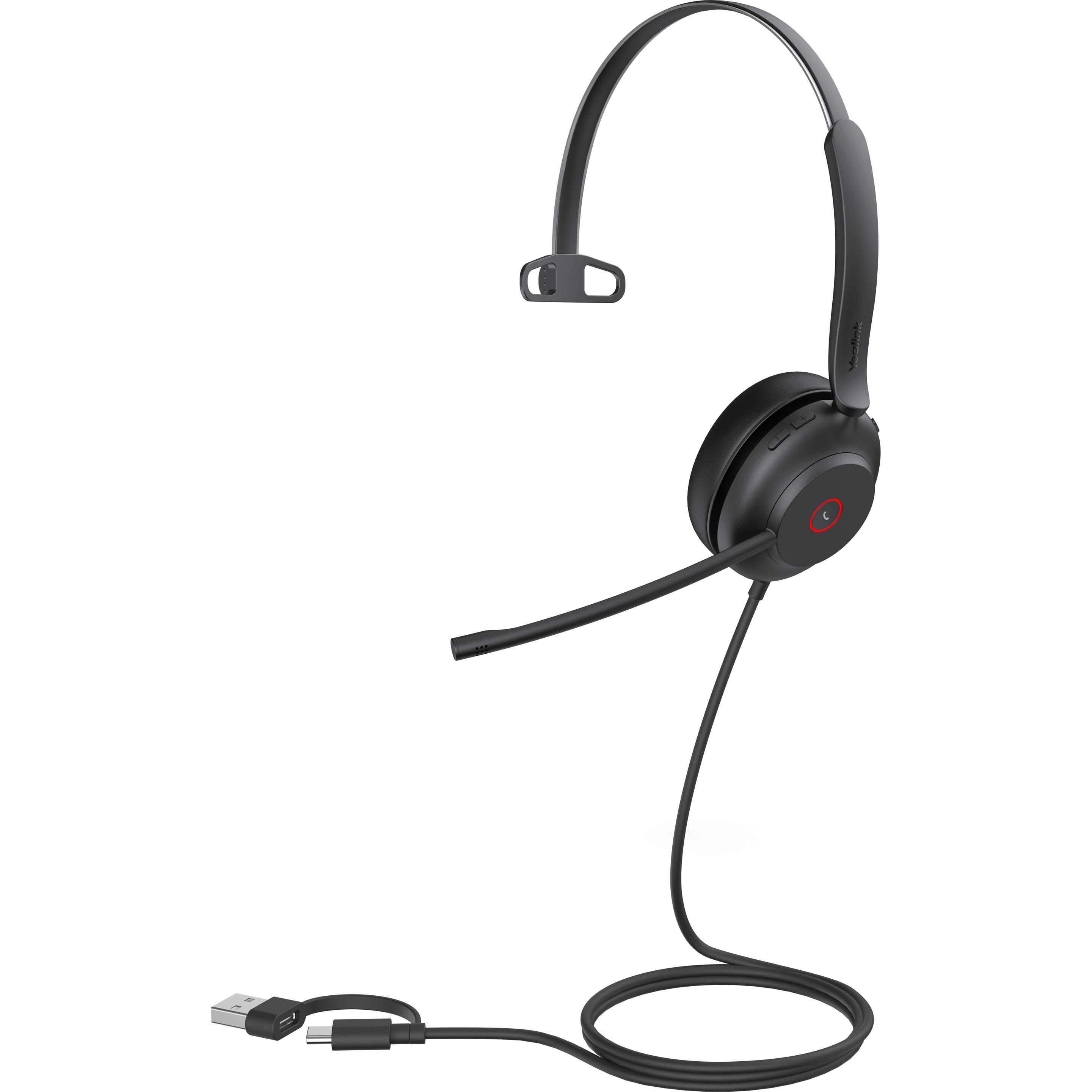 Yealink UH 37 (Kabelgebunden, USB-A), Office Headset, Schwarz