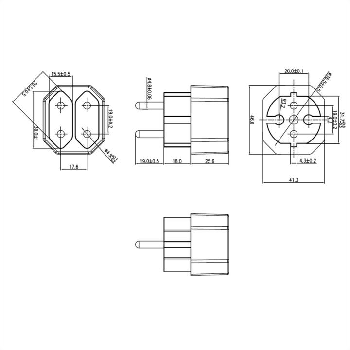 Actual product image Brennenstuhl Socket outlet distributor (CEE 7/16, Type 11, 2x)