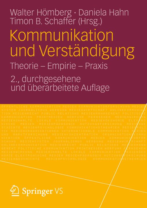 Produktbild Kommunikation und Verständigung (Deutsch, Daniela Hahn, Timon B. Schaffer, Walter Hömberg, 2012)