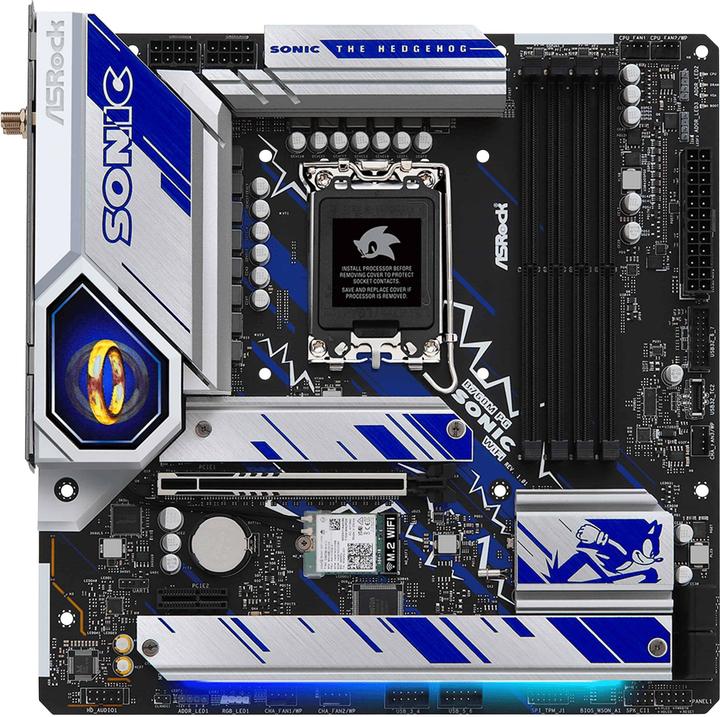 Image du produit AsRock B760M Phantom Gaming Sonic WIFI (LGA 1700, Intel B760, mATX)