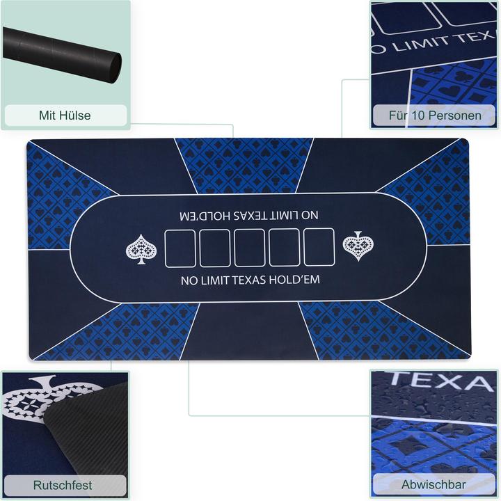 Image du produit Relaxdays Pokermatte 120 x 60 cm