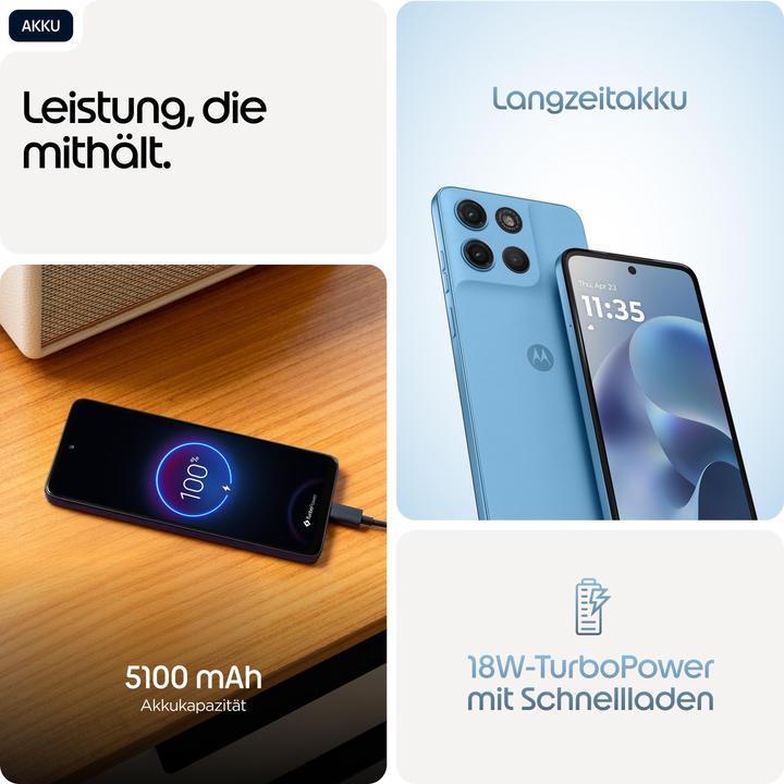 Produktbild Motorola Moto G17 (128 GB, Pantone Alaskan Blue, 6.72", SIM + eSIM, 4G)