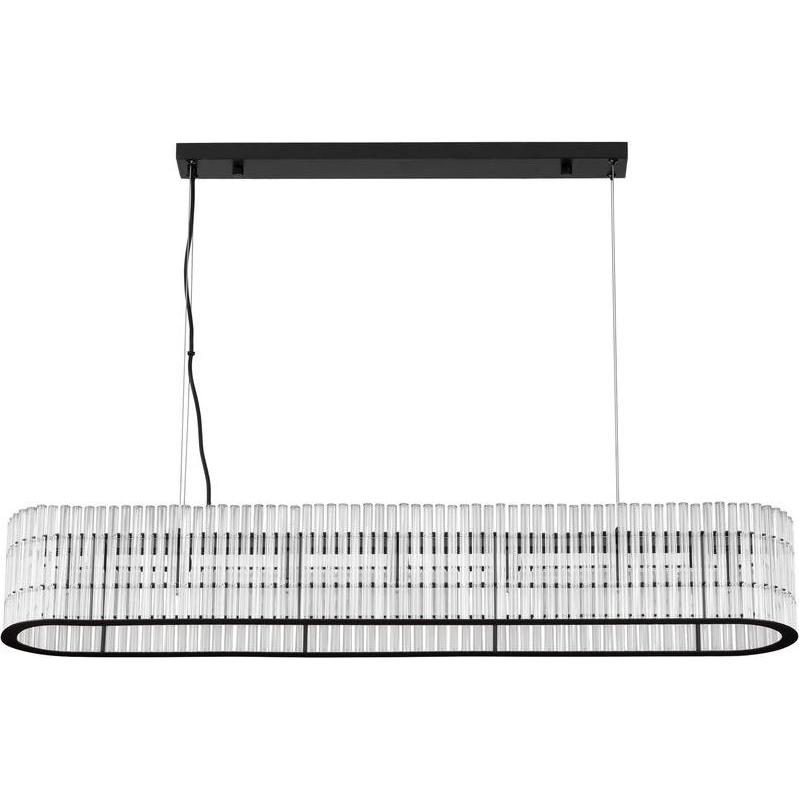 Nova Luce, Pendelleuchte, BAROK Pendelleuchte G9 7-fach Schwarz 110x18x210cm dimmbar 9006057