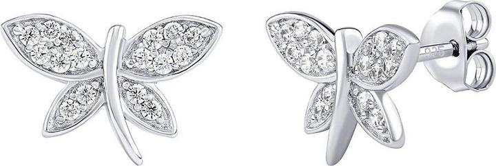 Silvego Brietta dragonfly silver earrings with Brilliance Zirconia JJJ0114EW