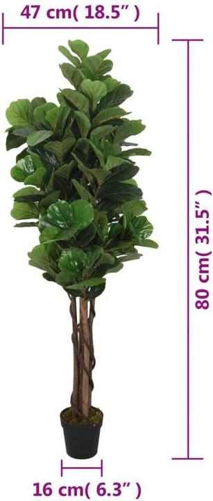 Produktbild vidaXL künstlicher Feigenbaum (80 cm)
