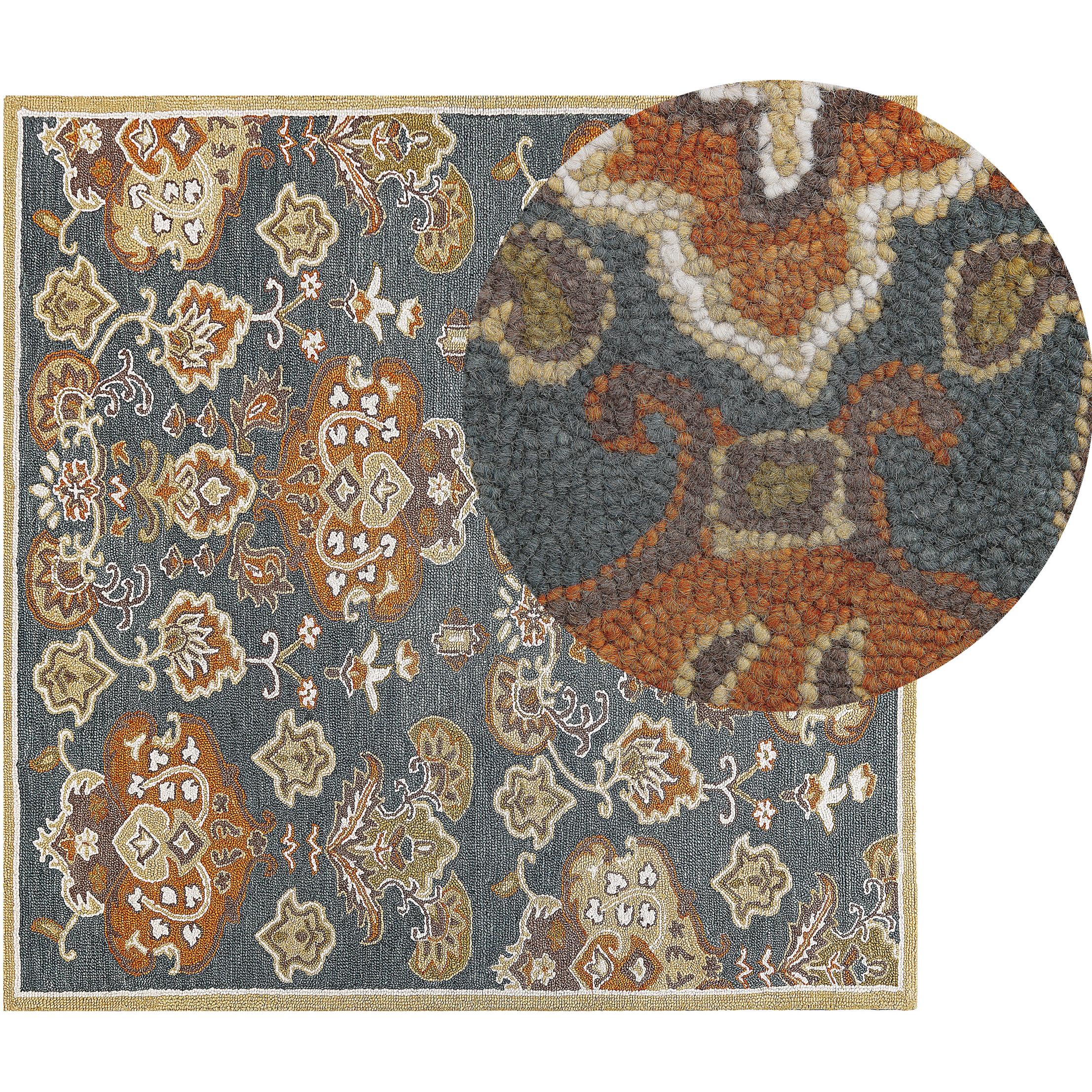 Beliani, Teppich, Lumark Wollteppich 200 x 200 cm Mehrfarbig Umurlu. (200 x 200 cm)