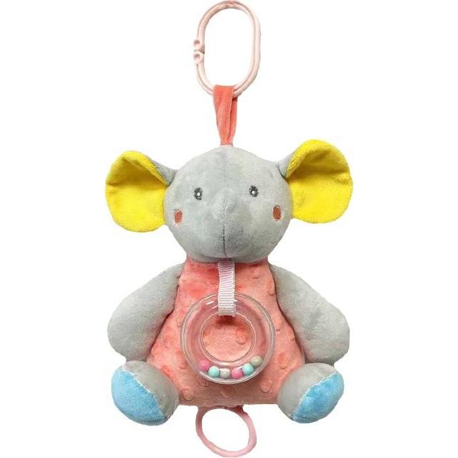 Tullo, Spieluhr, Spieluhr Elefant in Pfirsich und Grau, 18 cm