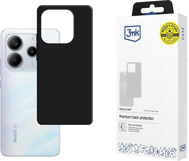 Actual product image 3MK Silicone Case for Xiaomi Redmi Note 14 5G - black (Xiaomi Redmi Note 14 5G)