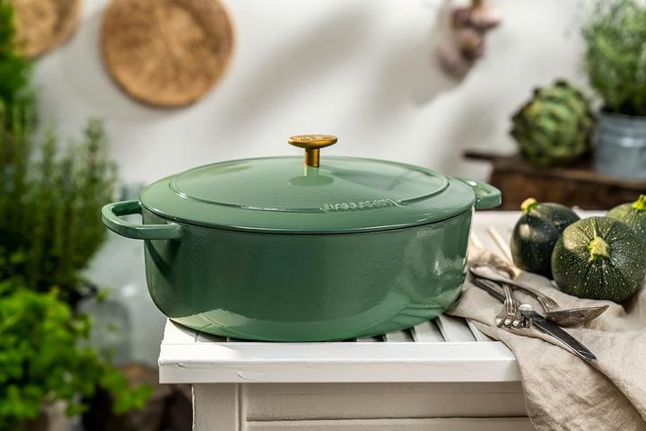 Produktbild Ballarini Bellamonte Cocotte 31 cm, oval, Grün (Bräter + Schmortopf, 31 x 15 cm)