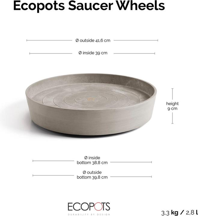 Produktbild Ecopots Saucer on Wheels