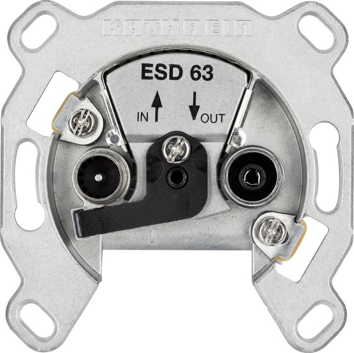 Immagine prodotto Kathrein ESD 63 Presa d'antenna TV, VHF a incasso Presa passante (Presa d'antenna)