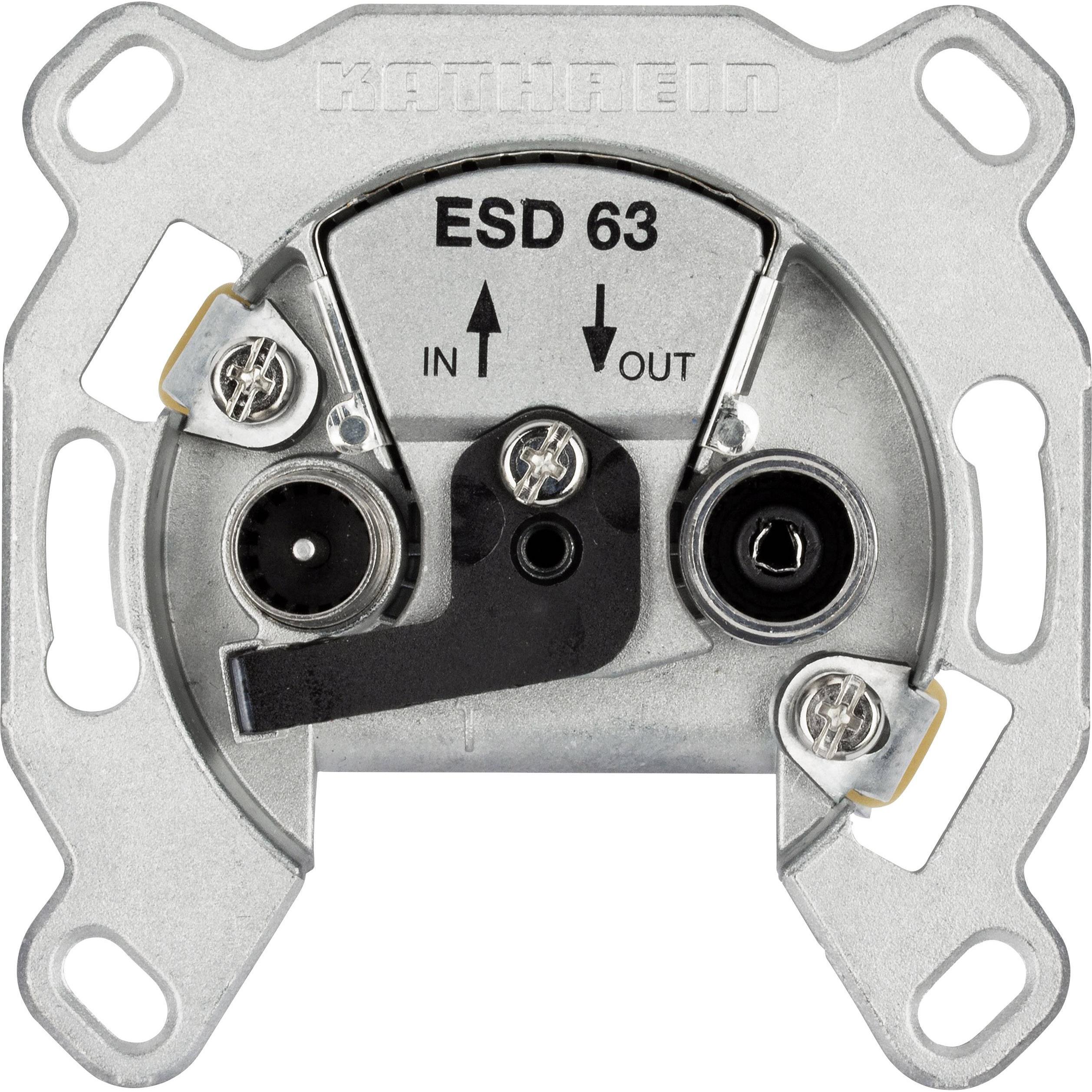 Kathrein ESD 63 Presa d'antenna TV, VHF a incasso Presa passante (Presa d'antenna), Cavo antenna