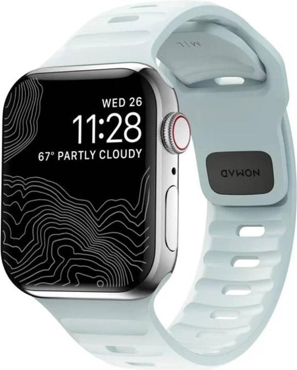 Actual product image Nomad Sport Band 38/40/41mm Icy Blue Glow (Fluororubber (FKM))
