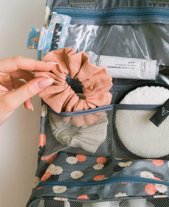 Immagine prodotto Noya Faltbare Reise Kulturtasche, Waschbeutel mit Trageschlaufe & Haken, Blumen (1 l)